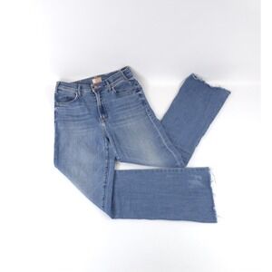 Mother Jeans Womens 27 Blue Bootcut The Hustler Ankle Fray Jeans Healing Jar